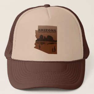 kaart van de staat Arizona Trucker Pet