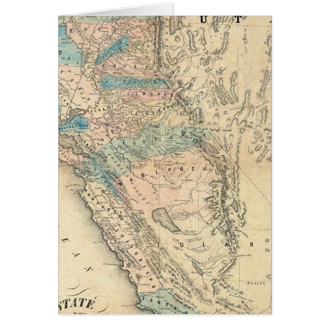 Kaart van de staat Californië (Voorkant)