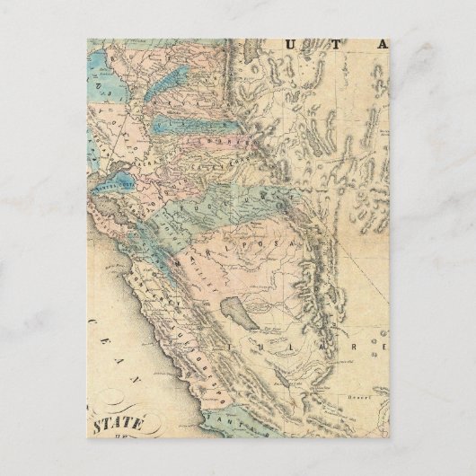 Kaart van de staat Californië (Voorkant)