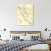 Kaart van de staat Californië Canvas Afdruk (Insitu (Slaapkamer))