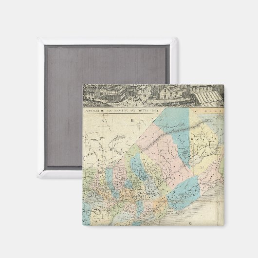 Kaart van de staat Californië Magneet (Voorkant / Achterkant)