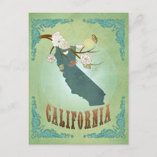 Kaart van de  staat Californië - Sage Green