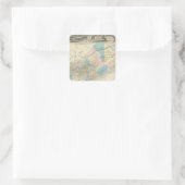 Kaart van de staat Californië Vierkante Sticker (Tas)