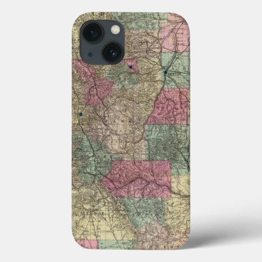 Kaart van de staat Colorado Case-Mate iPhone Case (Achterkant)