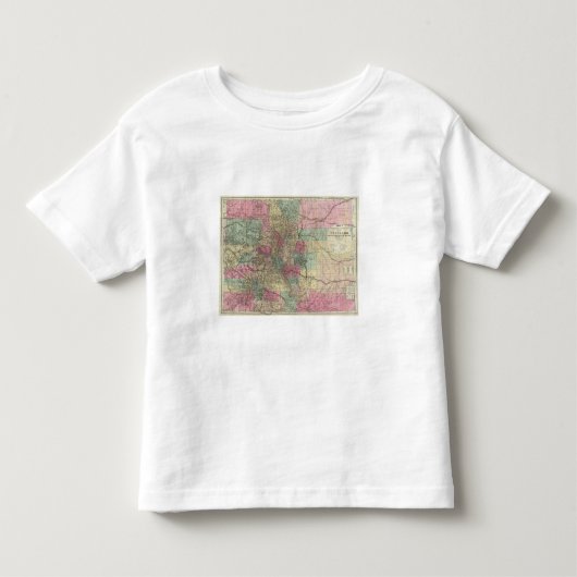 Kaart van de staat Colorado Kinder Shirts (Voorkant)