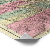 Kaart van de staat Colorado Poster (Hoek)