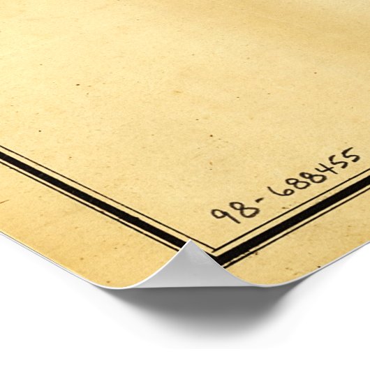 Kaart van de staat Florida (1856) Poster (Hoek)