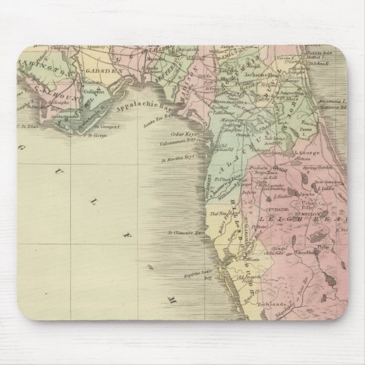 Kaart van de staat Florida Muismat (Voorkant)