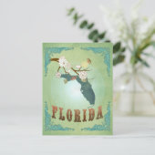 Kaart van de  staat Florida - Sage Green (Staand voorkant)