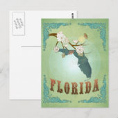 Kaart van de  staat Florida - Sage Green (Voorkant / Achterkant)