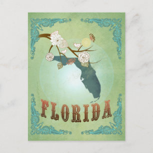 Kaart van de  staat Florida - Sage Green