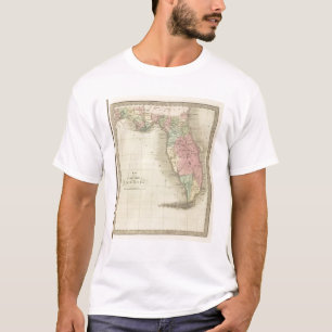 Kaart van de staat Florida T-shirt