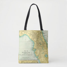 kaart van de staat Florida Tote Bag
