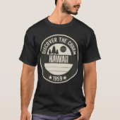 Kaart van de staat Hawaii - HI Travel Keepsake T-shirt (Voorkant)