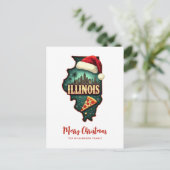 Kaart van de staat Illinois Christmas Holiday Brie (Staand voorkant)