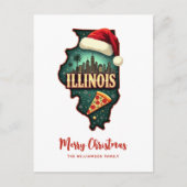 Kaart van de staat Illinois Christmas Holiday Brie (Voorkant)