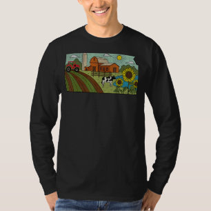 kaart van de staat Kansas Wichita Overland Park T-shirt