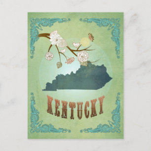 Kaart van de  staat Kentucky - Sage Green