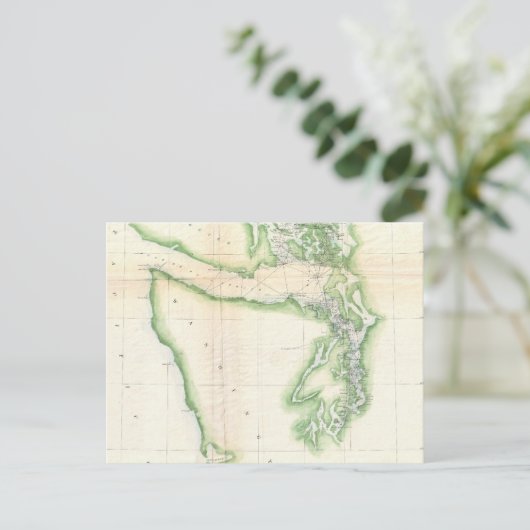  kaart van de staat Kusta Washington (1857) (Staand voorkant)