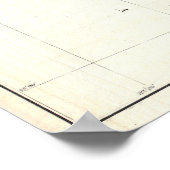  kaart van de staat Kusta Washington (1857) Poster (Hoek)