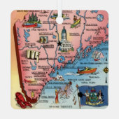 Kaart van de staat Maine Ornament (Achterkant)