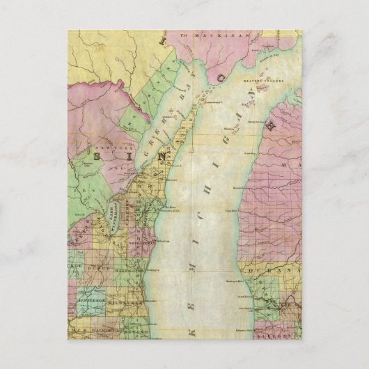 Kaart van de staat Michigan (Voorkant)