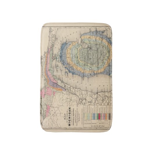 Kaart van de staat Michigan Badmat (Voorkant Verticaal)
