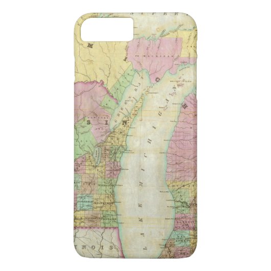 Kaart van de staat Michigan Case-Mate iPhone Case (Achterkant)