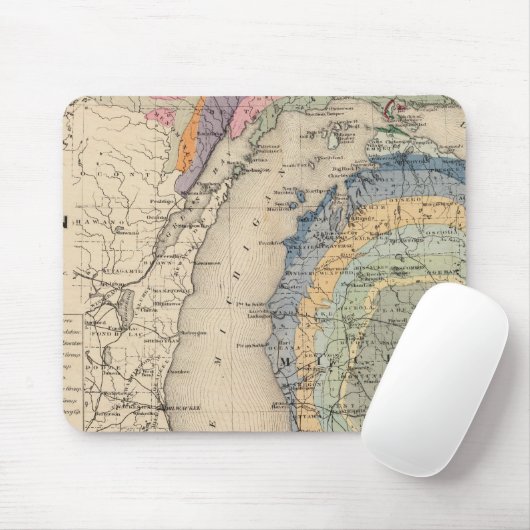 Kaart van de staat Michigan Muismat (Met muis)