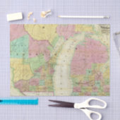 Kaart van de staat Michigan Tissuepapier (Craft)