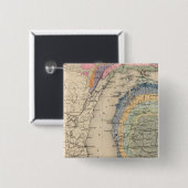 Kaart van de staat Michigan Vierkante Button 5,1 Cm (Voorkant /achterkant)