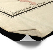 kaart van de staat Minnesota Poster (Hoek)