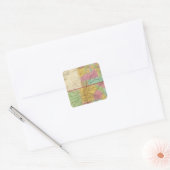Kaart van de staat Missouri Vierkante Sticker (Envelop)