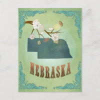 Kaart van de staat Nebraska - Groen