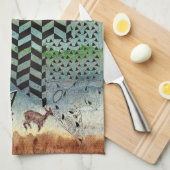 Kaart van de staat Nevada Desert Painting Kitchen Theedoek (Quarter Fold)