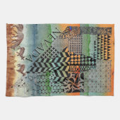 Kaart van de staat Nevada Desert Painting Kitchen Theedoek (Horizontaal)