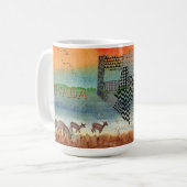 Kaart van de staat Nevada Desert Painting Mok (Voorkant links)