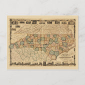 Kaart van de staat North Carolina (c 1870) (Voorkant)