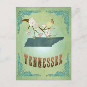 Kaart van de  staat Tennessee - Sage Green