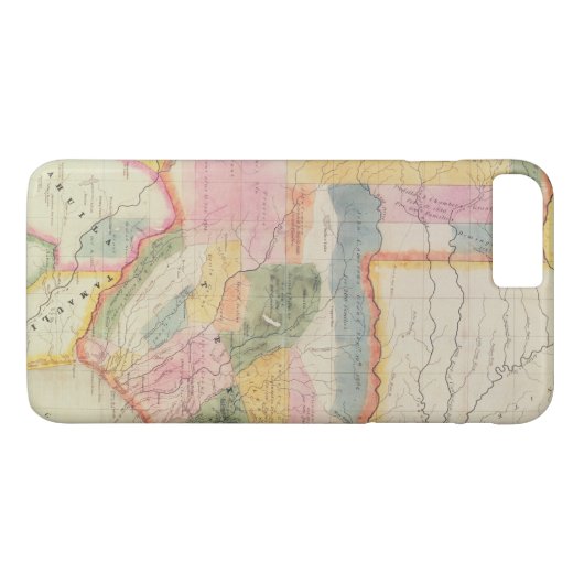 Kaart van de staat Texas | 1835 Case-Mate iPhone Case (Achterkant (Horizontaal))