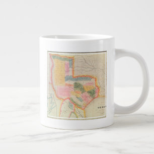 Kaart van de staat Texas 1835 Grote Koffiekop