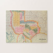 Kaart van de staat Texas | 1835 Legpuzzel (Horizontaal)