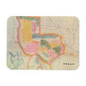 Kaart van de staat Texas | 1835 Magneet (Horizontaal)