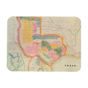 Kaart van de staat Texas   1835 Magneet