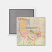 Kaart van de staat Texas | 1835 Magneet (Voorkant / Achterkant)