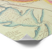 Kaart van de staat Texas | 1835 Poster (Hoek)