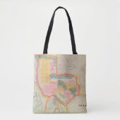 Kaart van de staat Texas | 1835 Tote Bag (Voorkant)