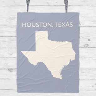 Kaart van de staat Texas Home Decor Fleece Deken