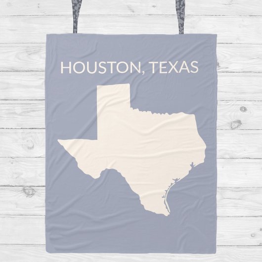 Kaart van de staat Texas Home Decor Fleece Deken