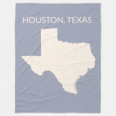 Kaart van de staat Texas Home Decor Fleece Deken (Voorkant)